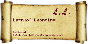 Larnhof Leontina névjegykártya